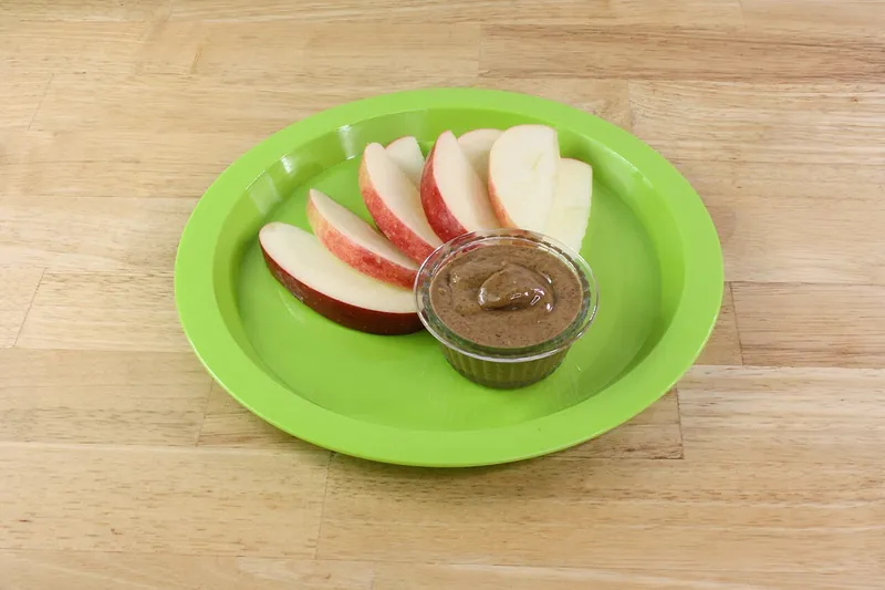 Apple Wedges with Pumpkin Almond Butter