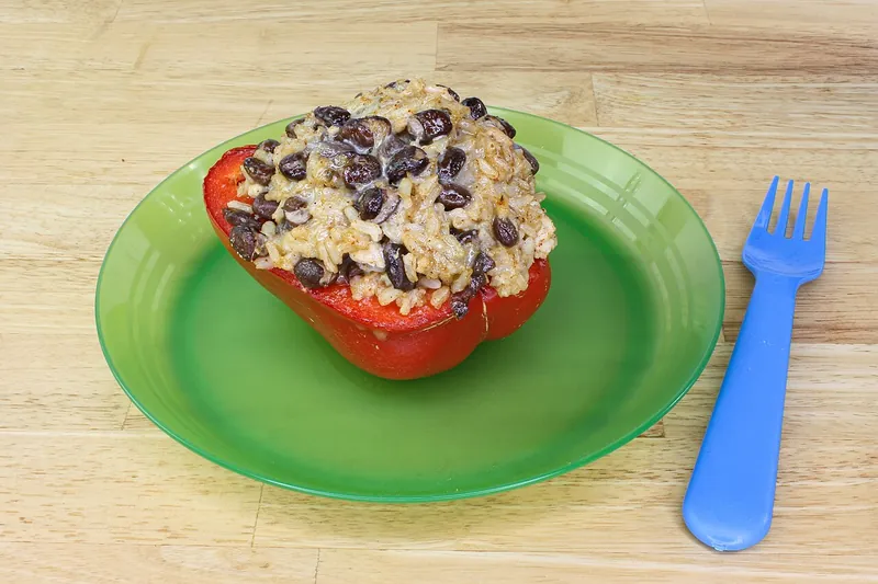 Peppers Stuffed with Rice and Beans