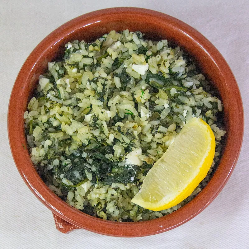 Spanakorizo (Greek Spinach Rice)